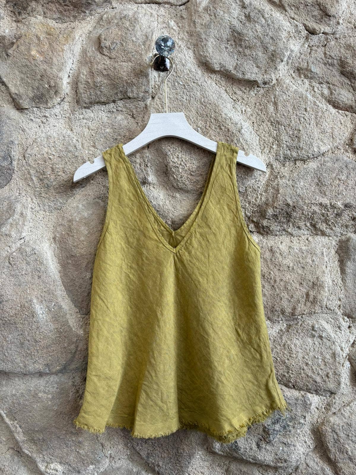 Ref-21591 T-shirt sans manches 100 % lin