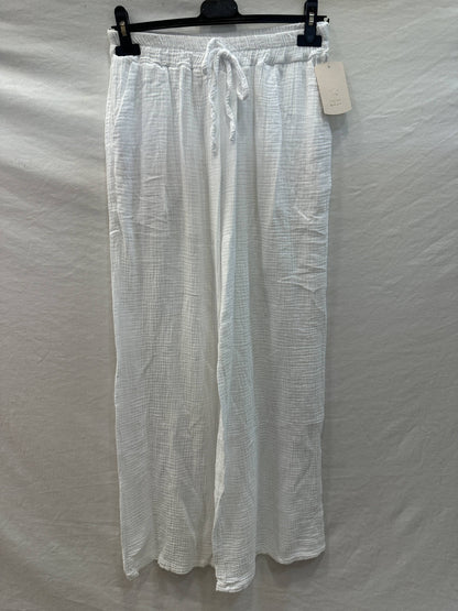 Pantalon Large en Gaze de Coton @5357_PGazePoches