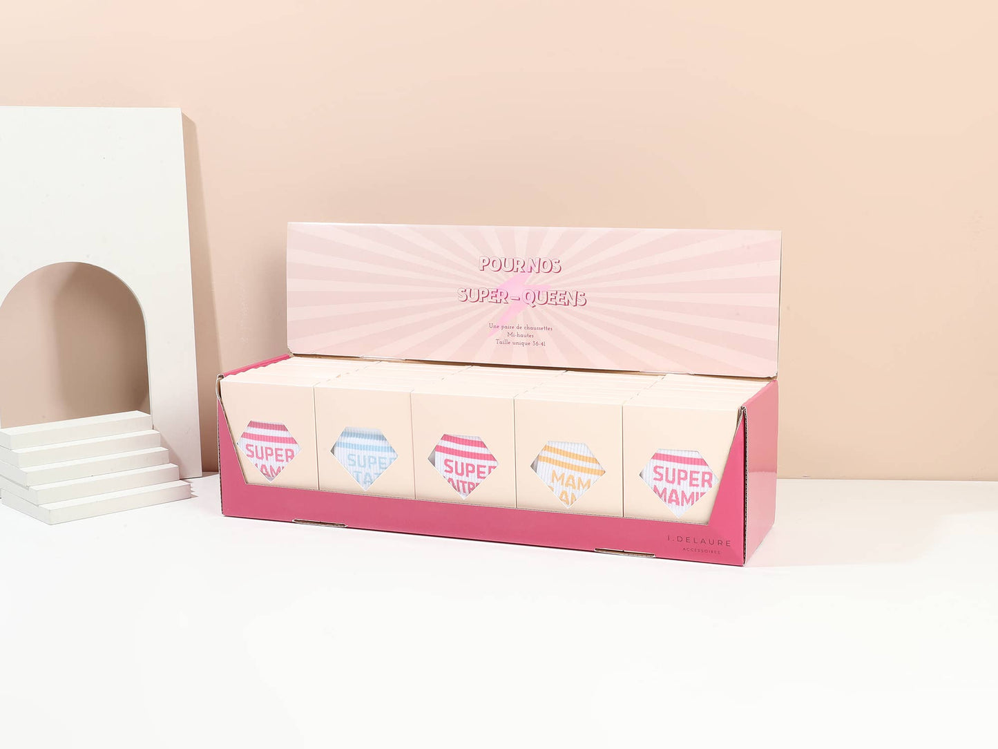 Boîte de 35 paires de chaussettes pour femmes