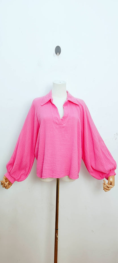 Blouse En Gaz De Coton- 11068g