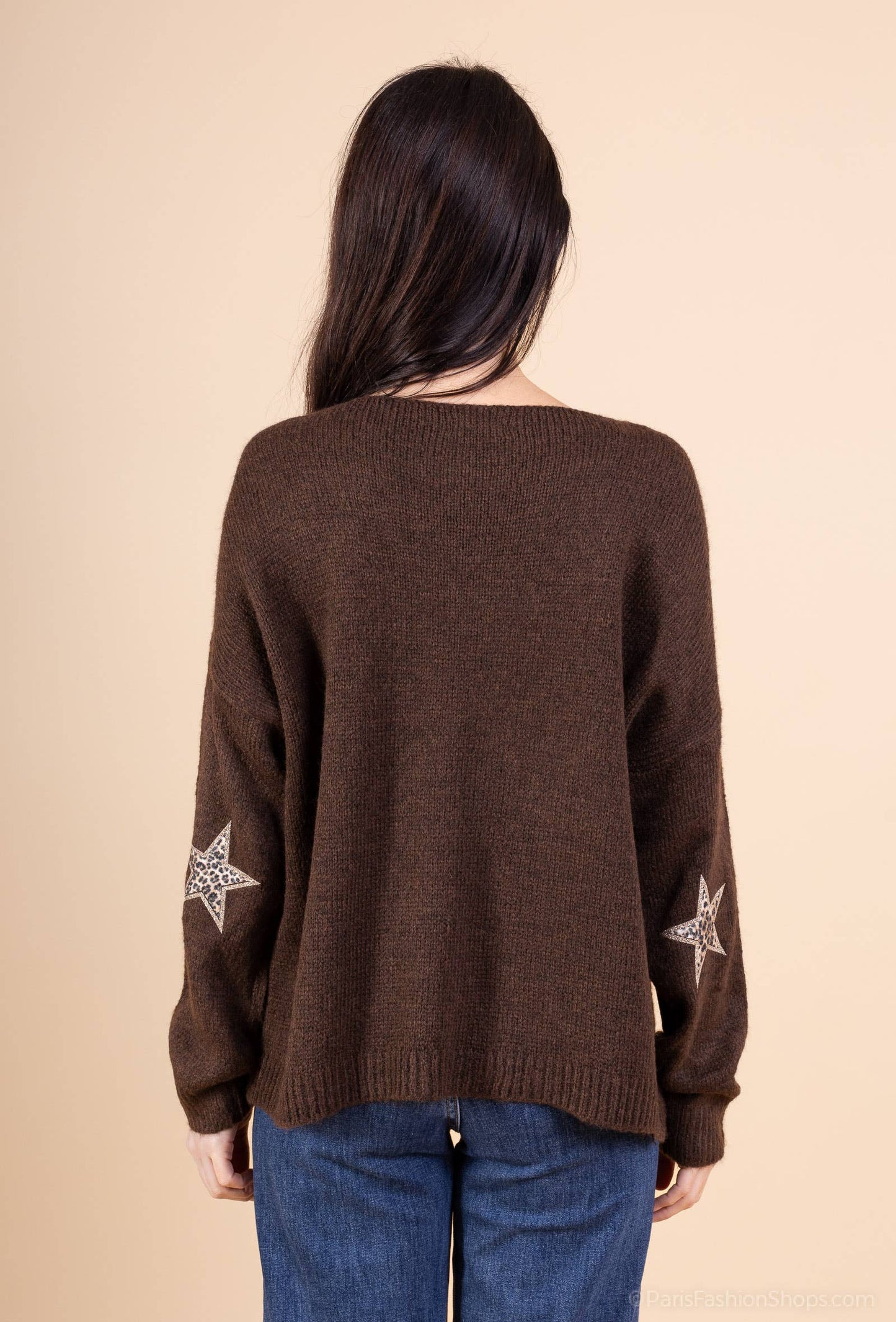 Pull Avec Deux Étoile Léopard  @23630_Pul2EtoileLeo