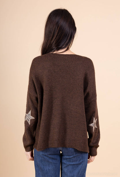 Pull Avec Deux Étoile Léopard  @23630_Pul2EtoileLeo