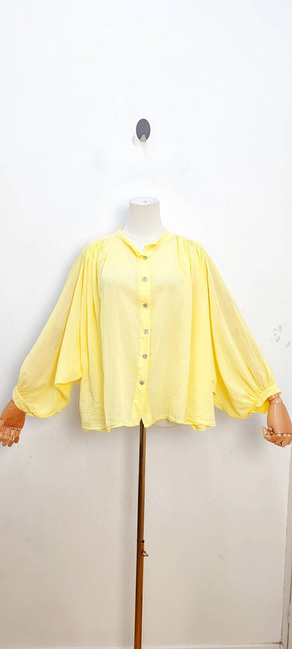 Blouse fluide manches longues ample bohème été