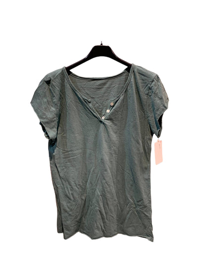 T-shirt uni col tunisien 3 boutons