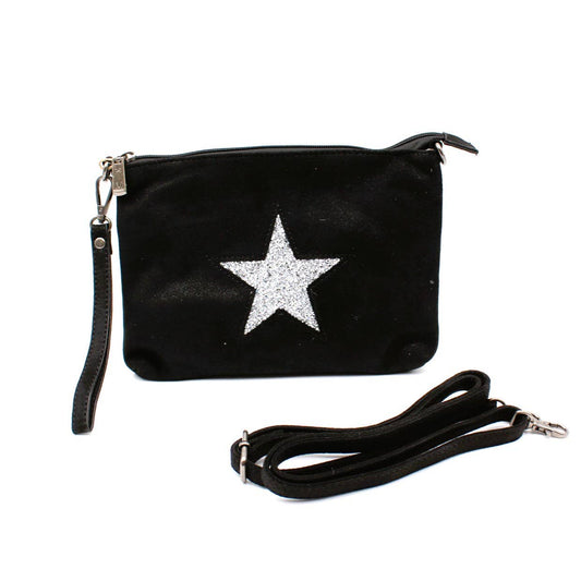Sac pochette étoile strass
