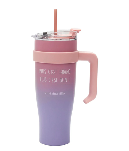 Mug isotherme XXL plus "c'est grand plus c'est bon"