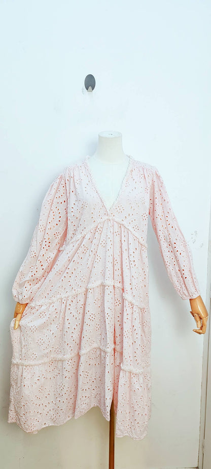 Robe En Broderie Anglaise- 10935