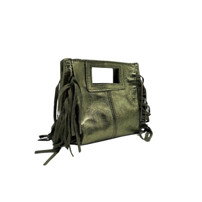 Sac à main cuir Marion small irisé vert