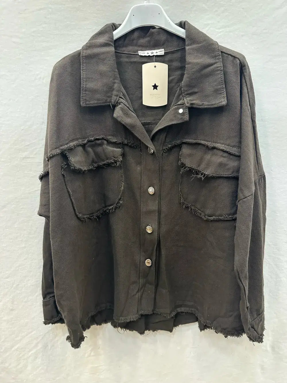 Denim Jacket En Coton Effet Déchirée @4321_VeDenimDechiree