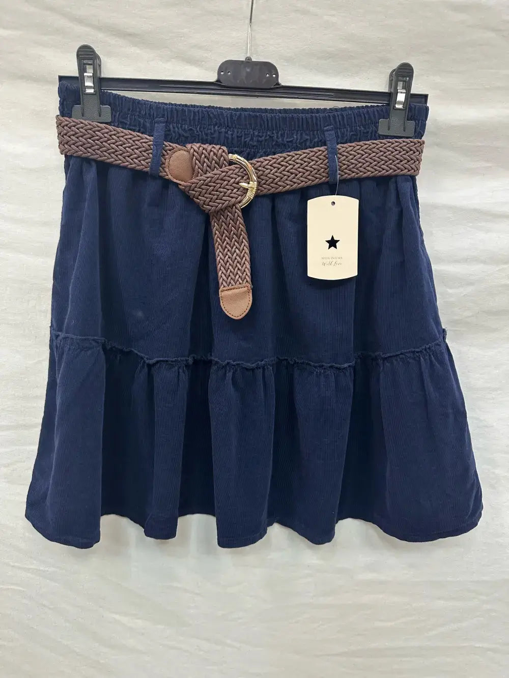 Jupe Courte À Volants En Velours @9731_JuVCourte