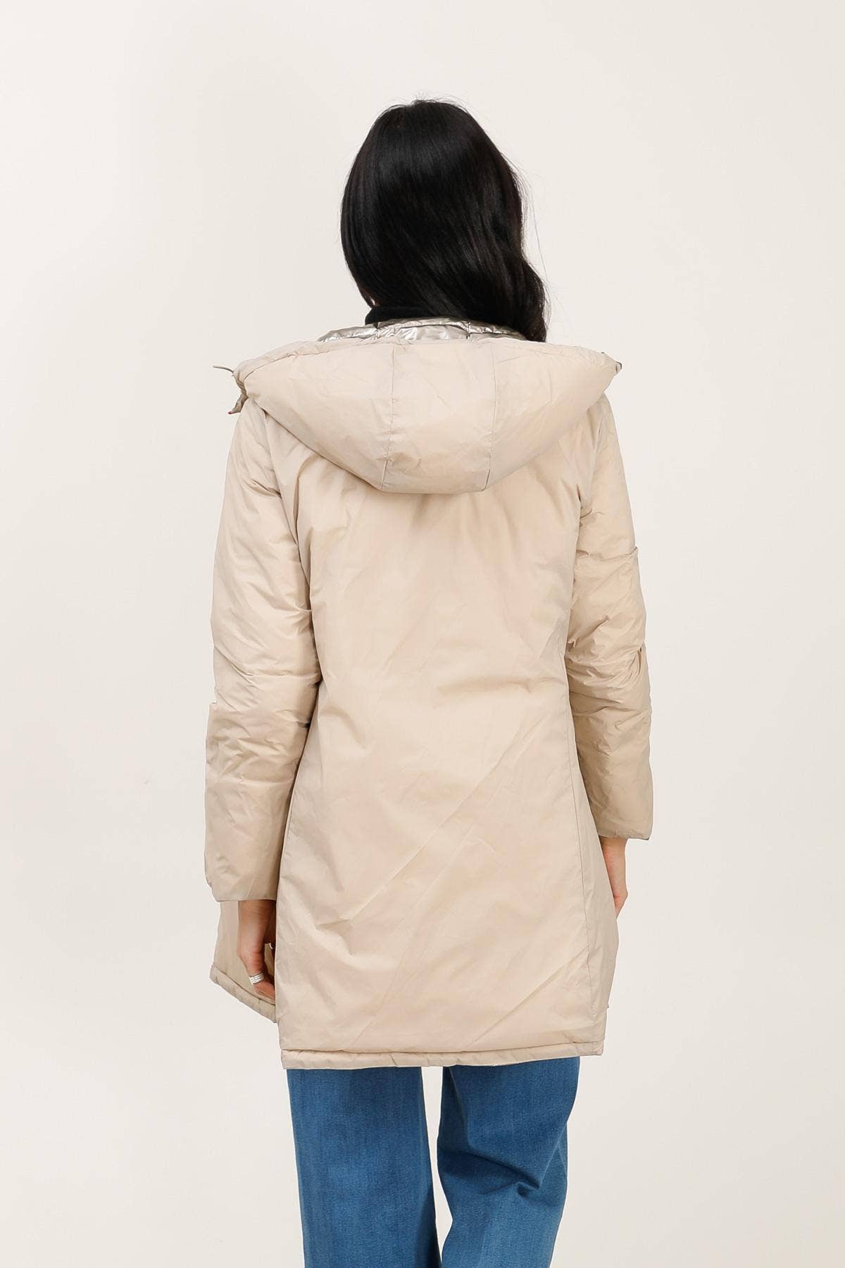 Doudoune mi-longue réversible imperméable