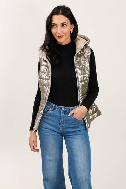 Doudoune réversible imperméable sans manches