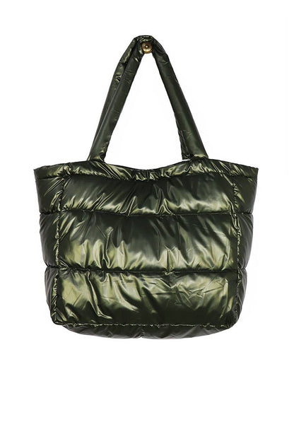 Sac cabas matelassé surpiqûres doudoune