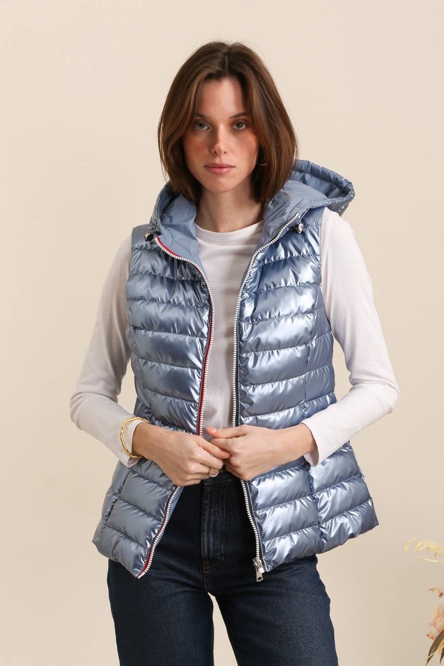 Doudoune réversible imperméable sans manches