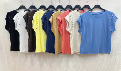 T-shirt à Clous en Coton @20653_TsClous