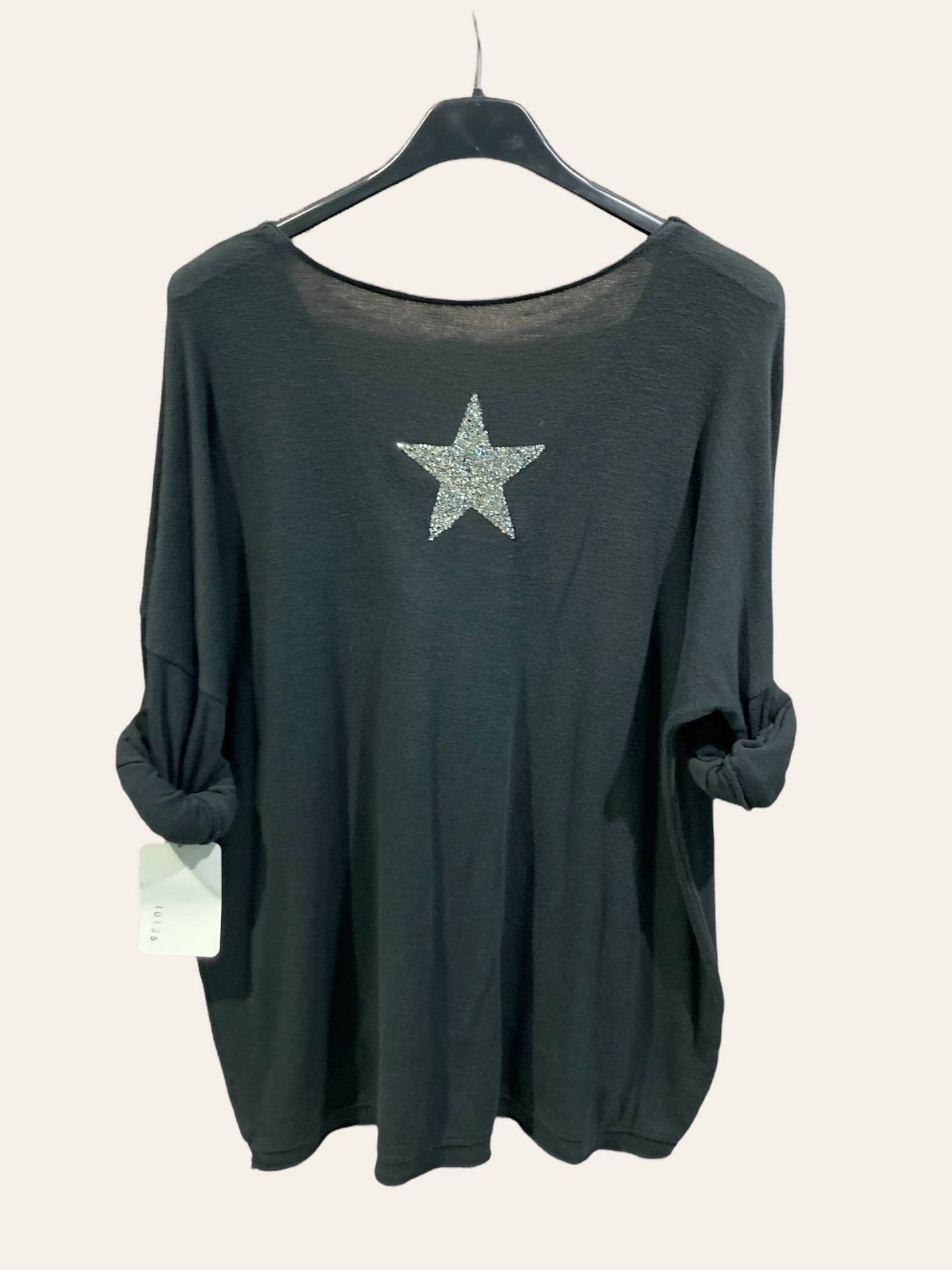 Haut en coton avec Étoile en strass au dos