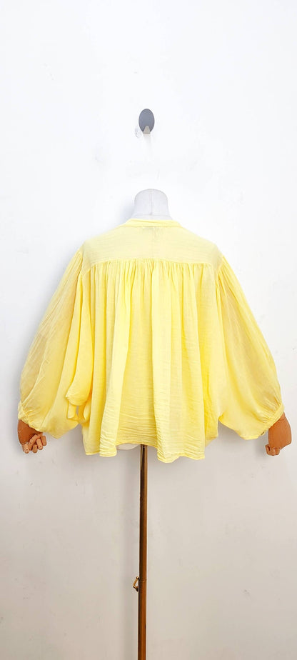 Blouse fluide manches longues ample bohème été