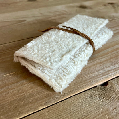 Pochette à lunettes de soleil peluche en coton pour l’hiver