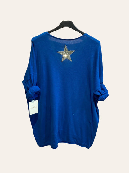 Haut en coton avec Étoile en strass au dos
