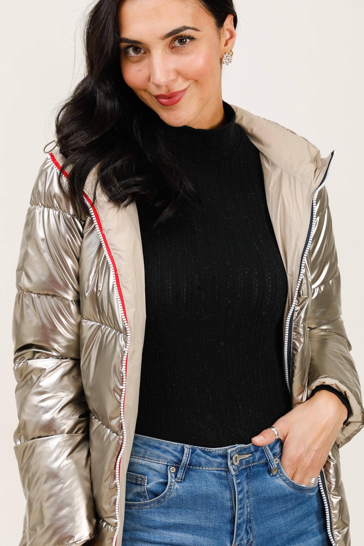 Doudoune mi-longue réversible imperméable