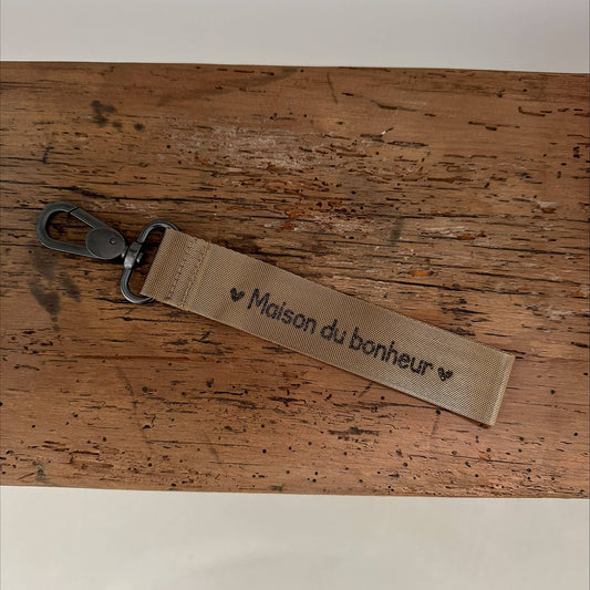 Porte clefs "Maison du Bonheur" bronze