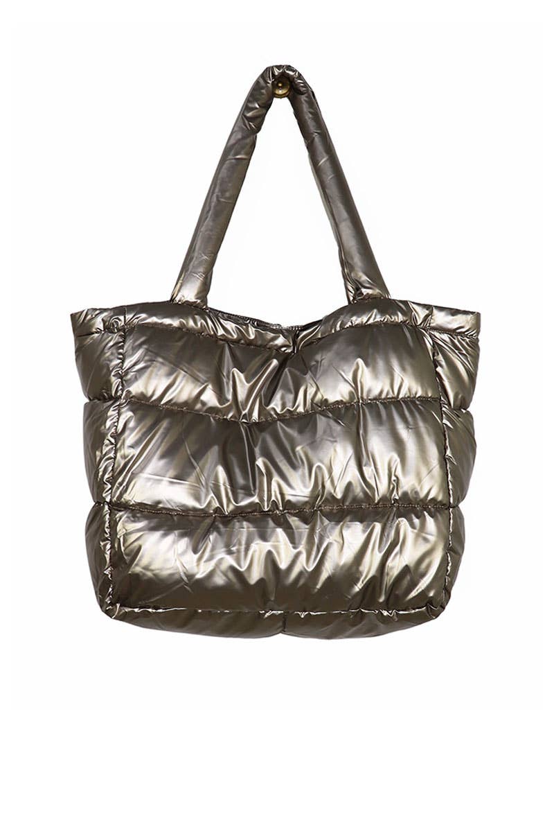 Sac cabas matelassé surpiqûres doudoune