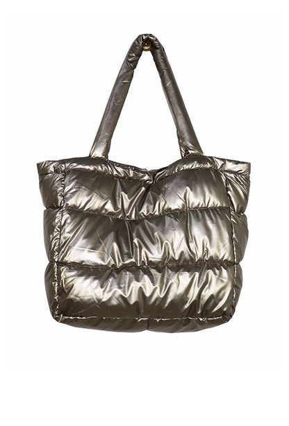 Sac cabas matelassé surpiqûres doudoune