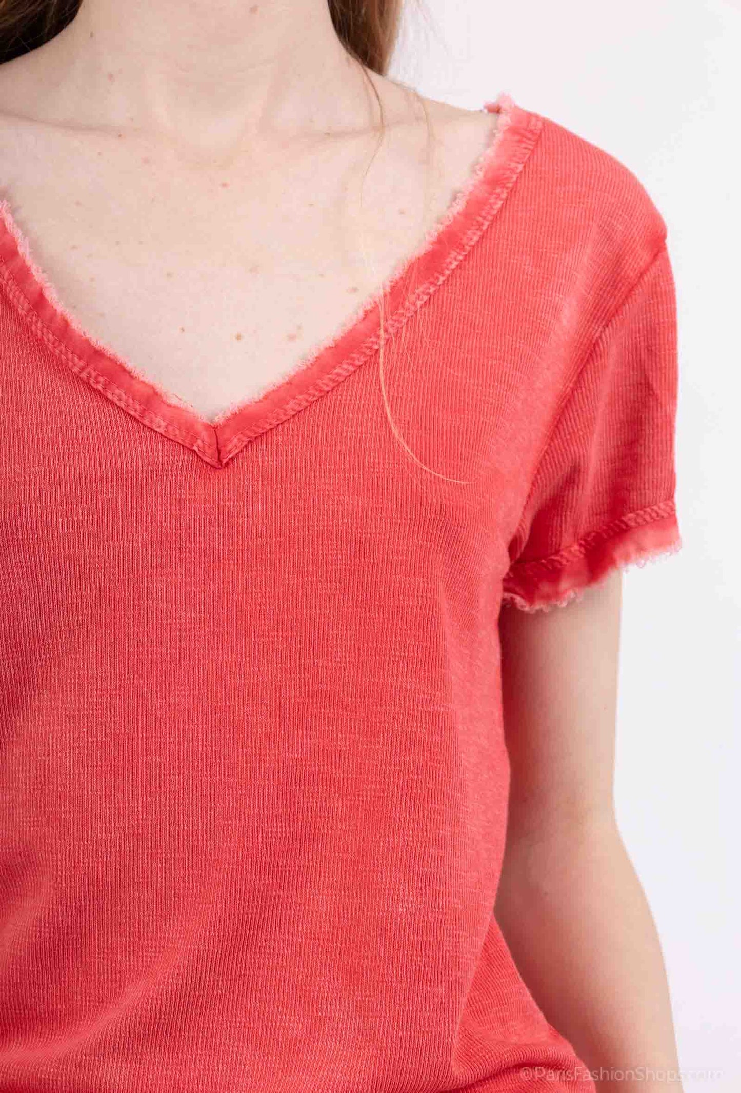 Tshirt coton délavé à manches courtes PT2504
