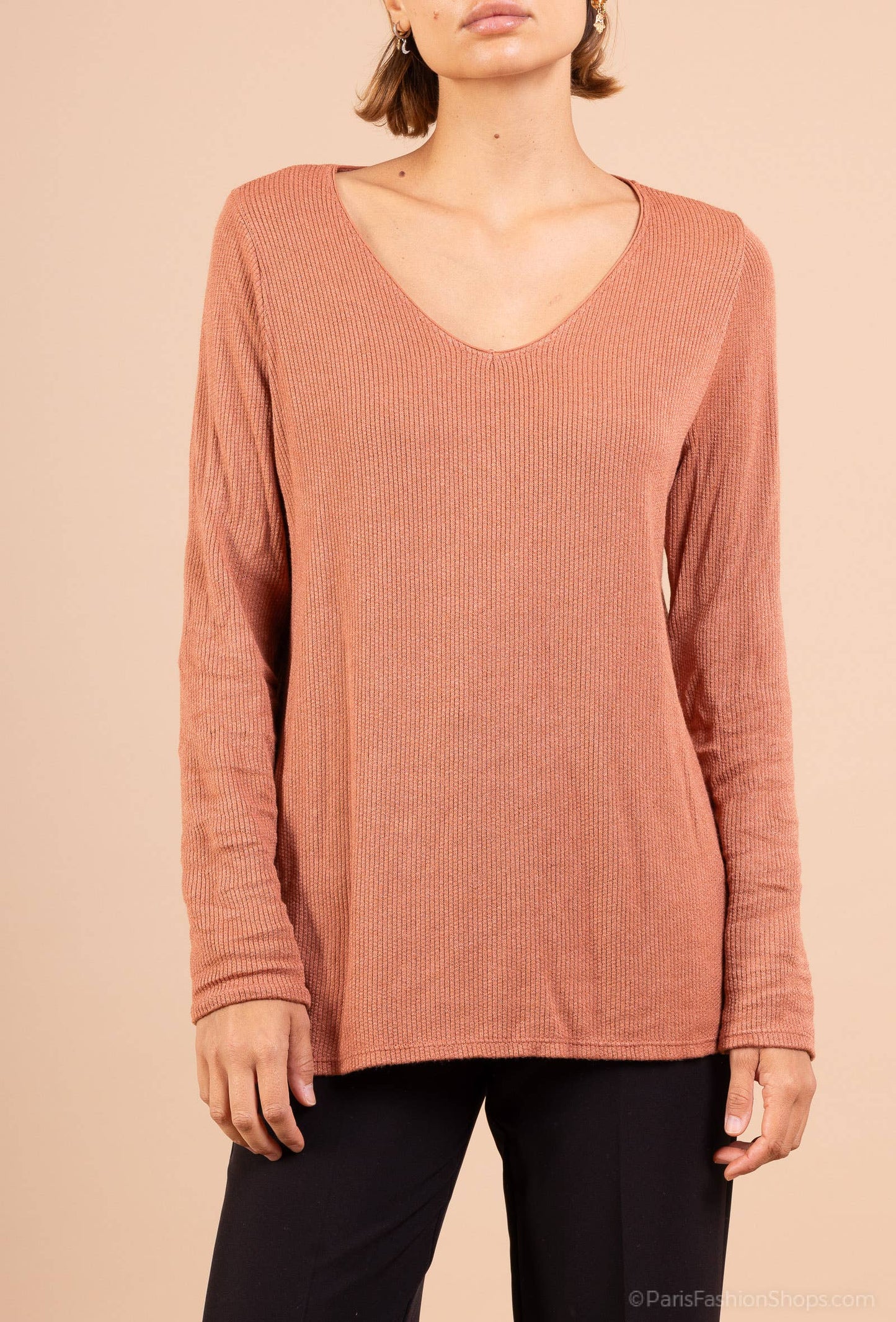 Haut Côtelée À Patchwork @92685_HMade