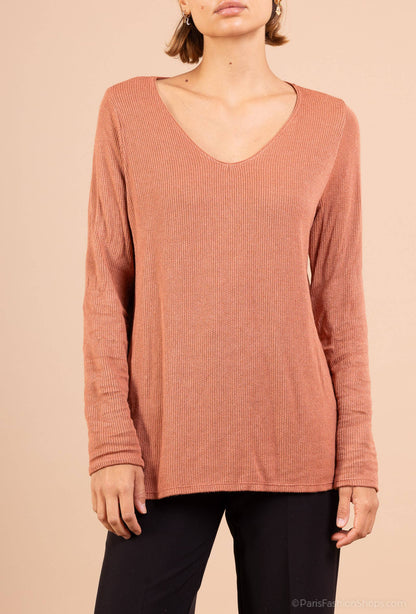 Haut Côtelée À Patchwork @92685_HMade