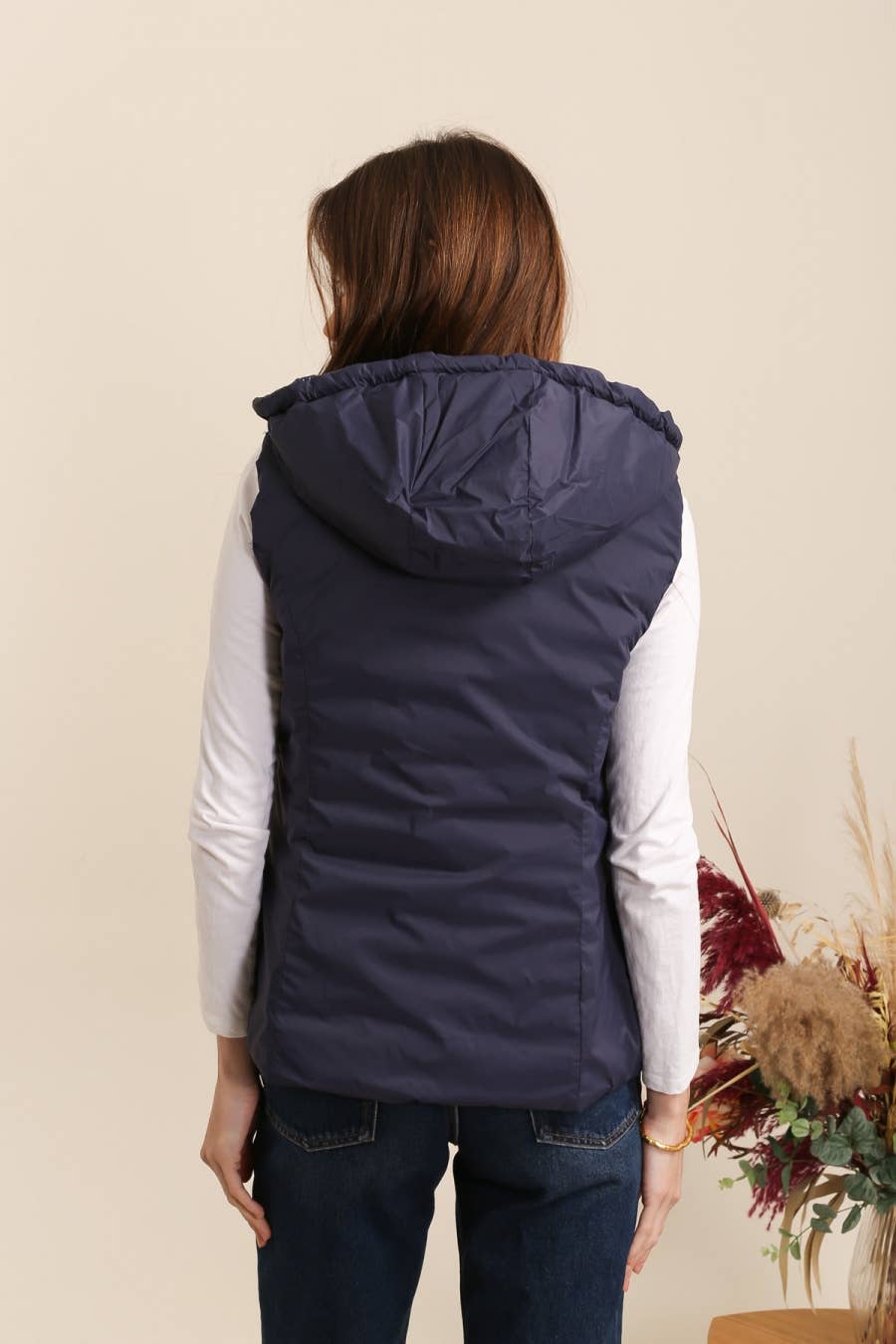 Doudoune réversible imperméable sans manches