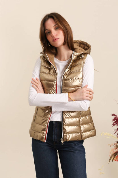 Doudoune réversible imperméable sans manches