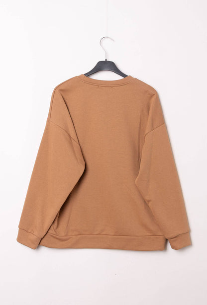 Sweat broderie "AMOUR" léopard  PP2514