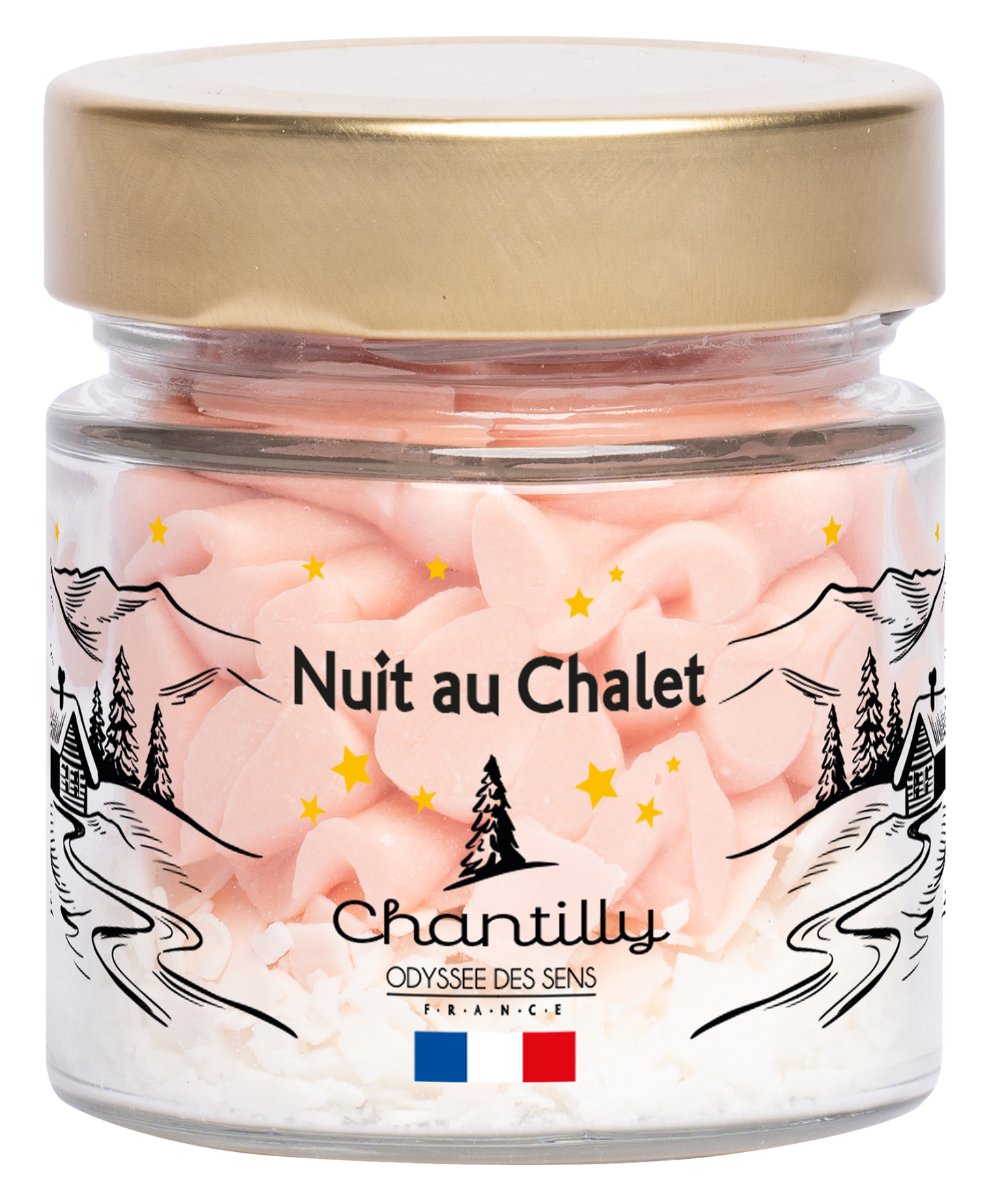 Nuit au chalet - Bougie Chantilly gourmande Noël 150g