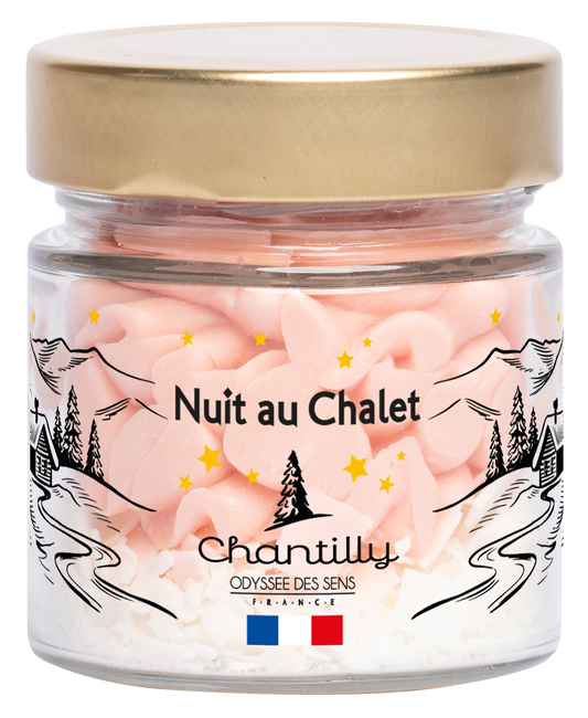 Nuit au chalet - Bougie Chantilly gourmande Noël 150g