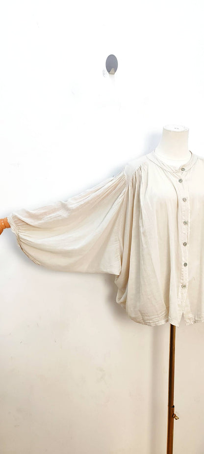 Blouse fluide manches longues ample bohème été
