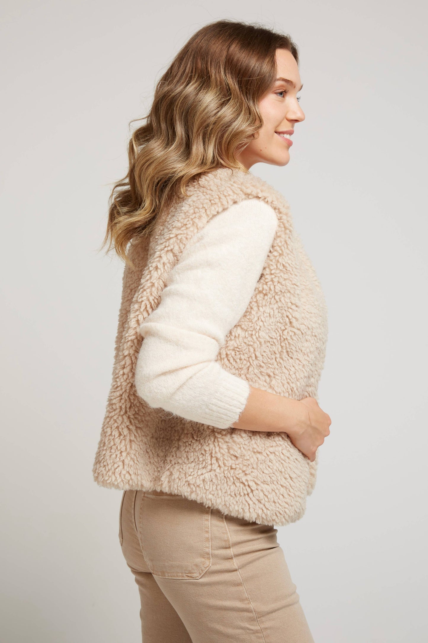 ROXANNE - Gilet moumoute sans manches