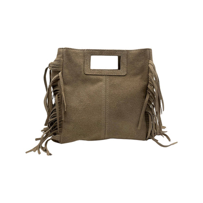 SAC A MAIN CUIR DAIM MARION TAUPE