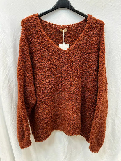 Pull bouclée oversized en laine et alpaga @24628_PulBoucleGT