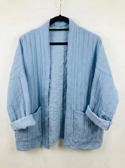Veste matelassée en gaze de coton @5343_VesMatelasséGaze