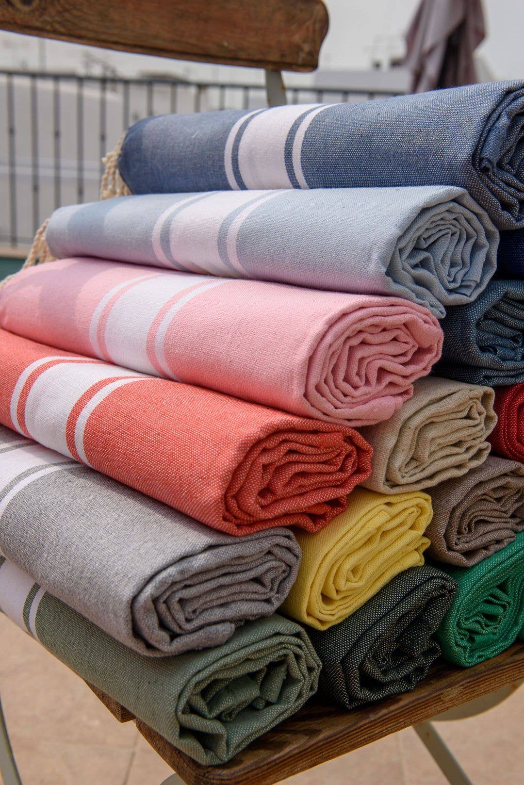 Fouta Auténtica Bleu roi Tissage plat 100% coton