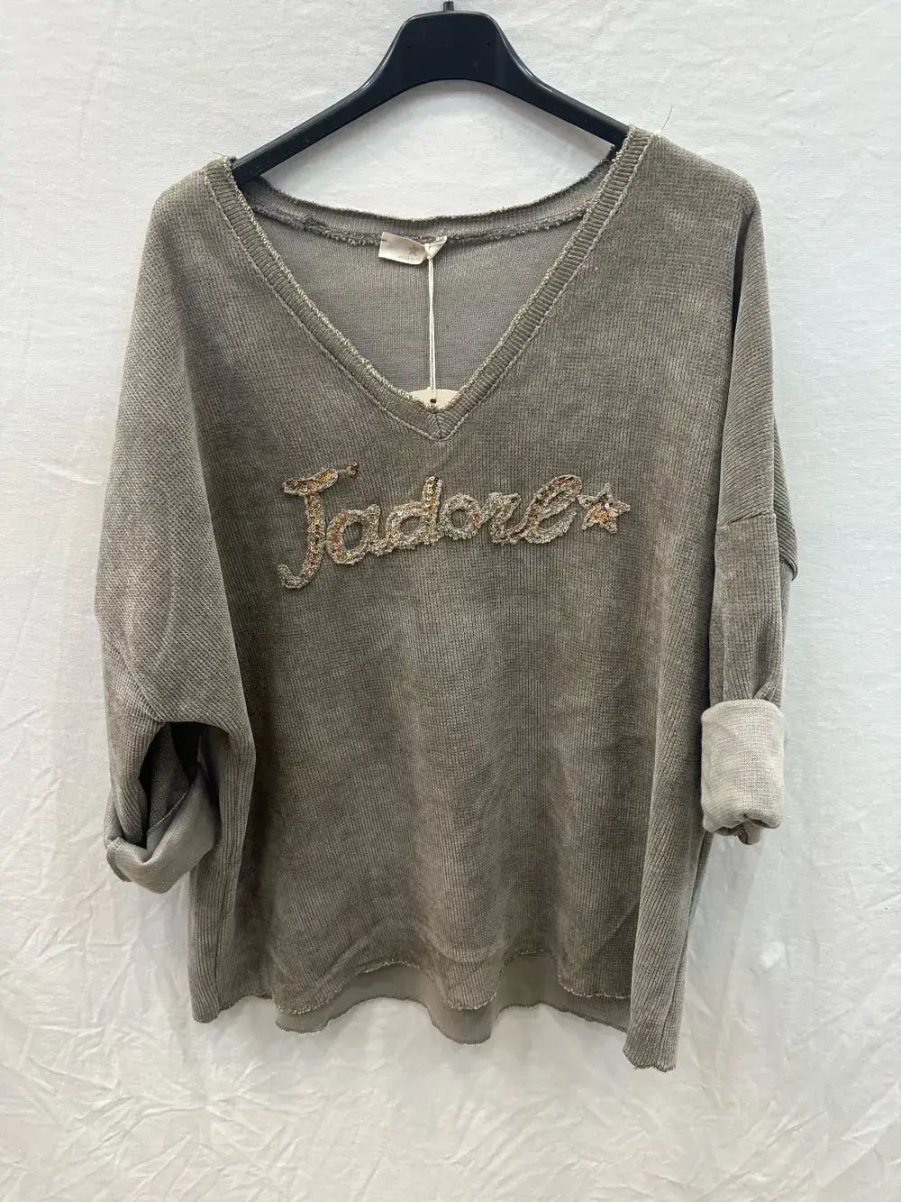 Sweat-shirt En Velours j'adore @4589_HVJadore