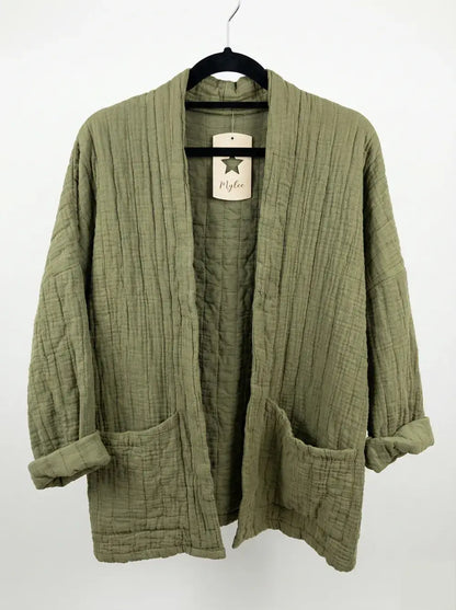 Veste matelassée en gaze de coton @5343_VesMatelasséGaze