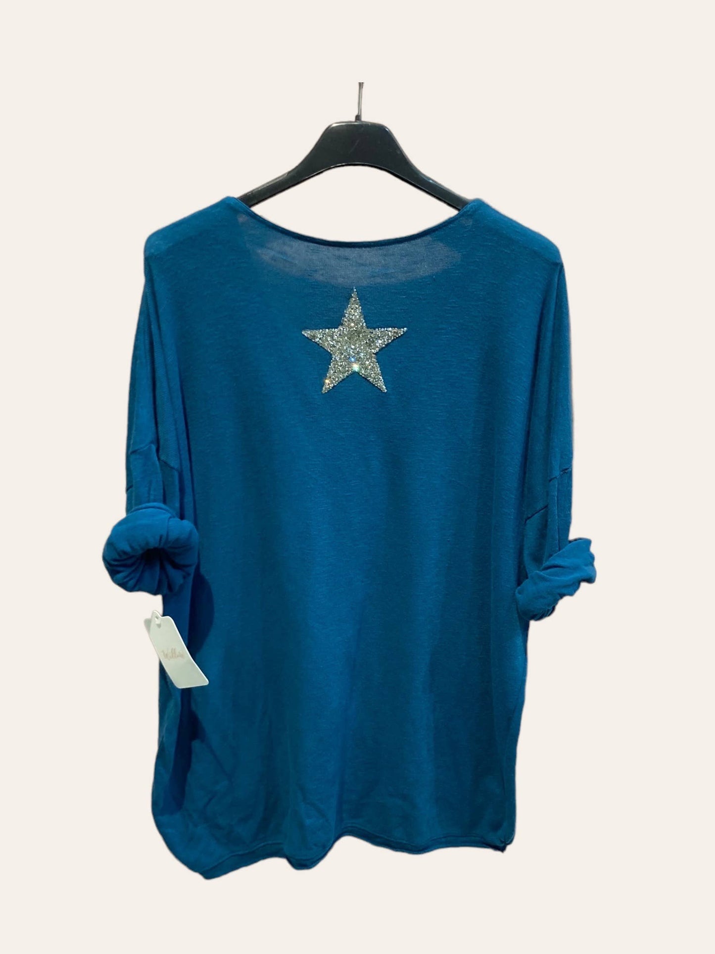 Haut en coton avec Étoile en strass au dos