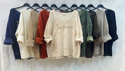 Sweat-shirt En Velours j'adore @4589_HVJadore