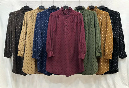 Robe En Velours Imprimé Aux Pois @69098Pois_RVPois