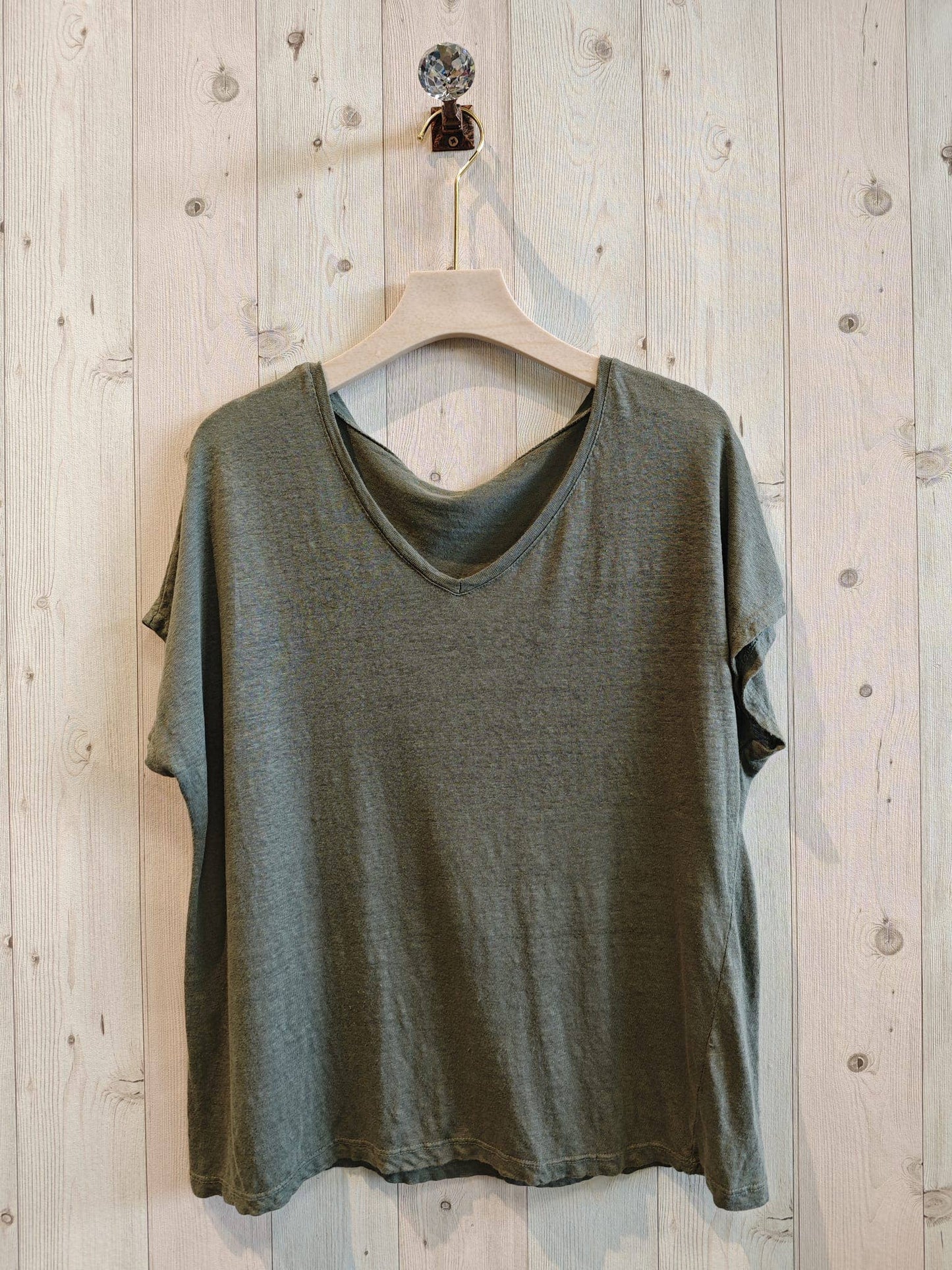 Réf-2296 T-shirt basique lin 100%