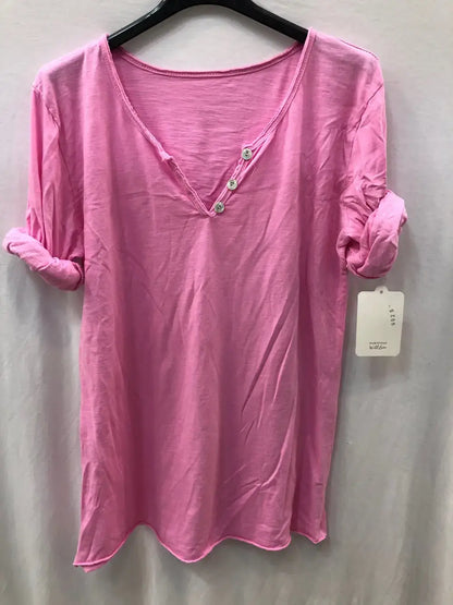 T-Shirt col tunisien manches longues @9925 col tunisien