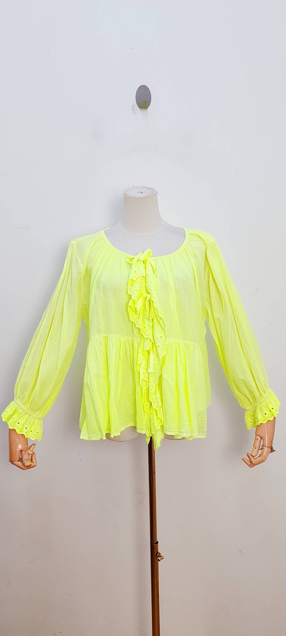 Blouse bohème manches longues à volants