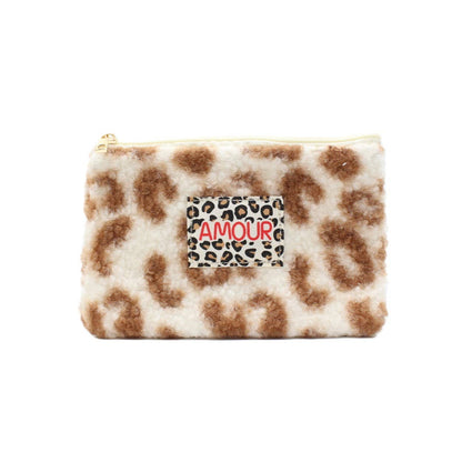 Pochette message moumoute - AMOUR léopard